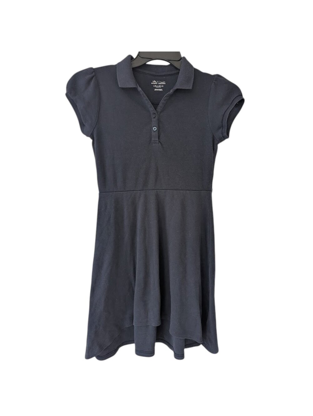 Nautica Dress Girls Large 12/14 Navy Blue School Uniform Polo Cotton Top 14x29